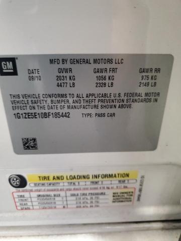 1G1ZE5E10BF185442 - 2011 CHEVROLET MALIBU LTZ WHITE photo 12