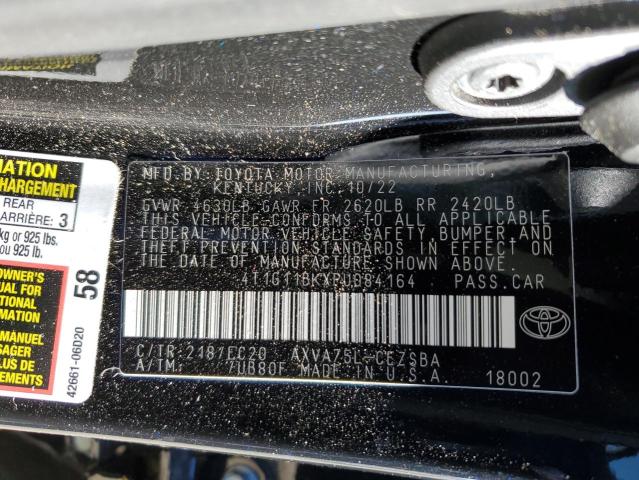 4T1G11BKXPU084164 - 2023 TOYOTA CAMRY SE NIGHT SHADE BLACK photo 12