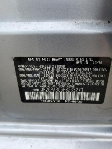 JF2GPABC6H8233273 - 2017 SUBARU CROSSTREK PREMIUM ვერცხლისფერი ფოტო 13