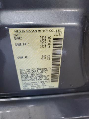 1N4AL3AP0JC139706 - 2018 NISSAN ALTIMA 2.5 GRAY photo 12