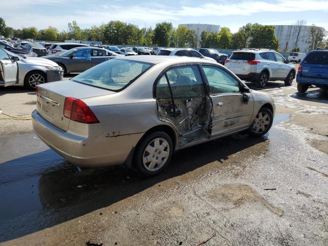1HGES26701L044551 - 2001 HONDA CIVIC EX BEIGE photo 3
