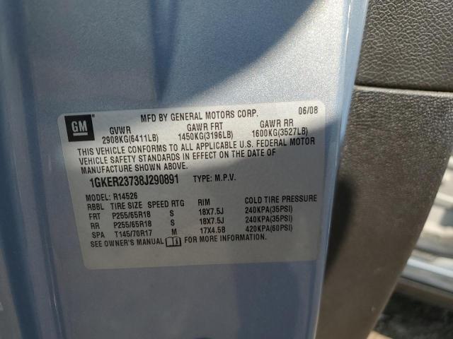 1GKER23738J290891 - 2008 GMC ACADIA SLT-1 GRAY photo 13