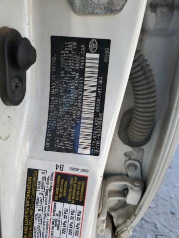 4T1BK36B99U332811 - 2009 TOYOTA AVALON XL თეთრი ფოტო 12