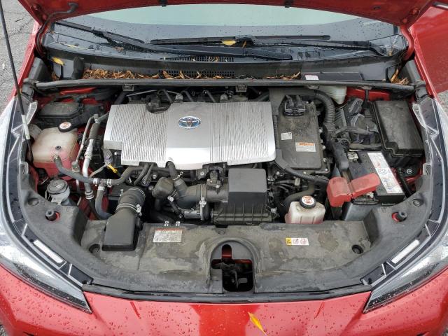 JTDKARFU0K3100041 - 2019 TOYOTA PRIUS RED photo 11