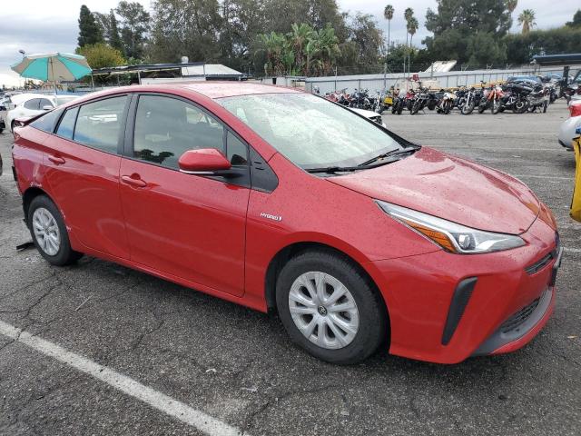 JTDKARFU0K3100041 - 2019 TOYOTA PRIUS RED photo 4