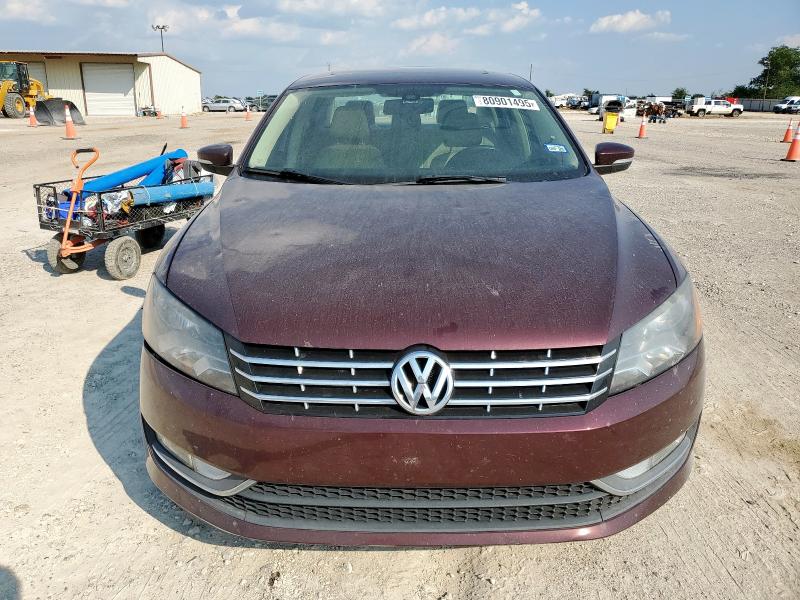 1VWCM7A37EC095677 - 2014 VOLKSWAGEN PASSAT SEL BURGUNDY photo 5