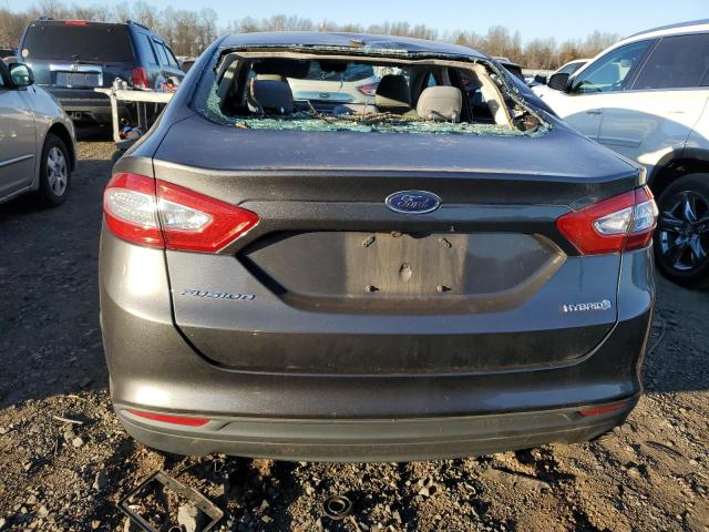 3FA6P0UU0FR188049 - 2015 FORD FUSION S HYBRID GRAY photo 6