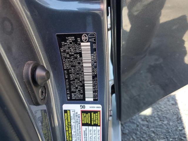 2T1BURHE3HC788226 - 2017 TOYOTA COROLLA L GRAY photo 12