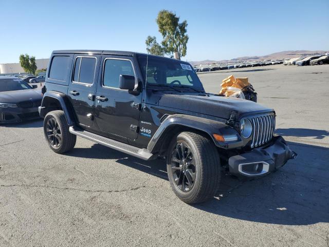 1C4JJXP66MW716215 - 2021 JEEP WRANGLER U SAHARA 4XE BLACK photo 4