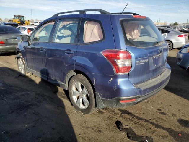 JF2SJABC4FH839437 - 2015 SUBARU FORESTER 2.5I BLUE photo 2