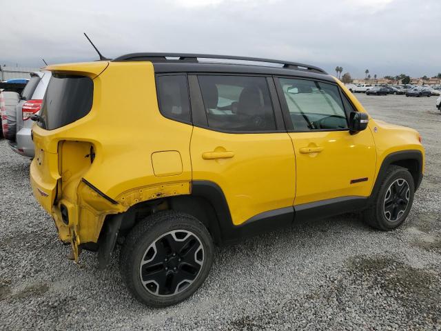 ZACCJBCT2GPD07718 - 2016 JEEP RENEGADE TRAILHAWK YELLOW photo 3