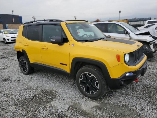 ZACCJBCT2GPD07718 - 2016 JEEP RENEGADE TRAILHAWK YELLOW photo 4