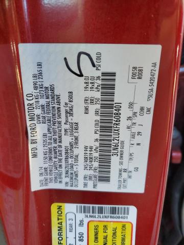 3LN6L2LUXFR608401 - 2015 LINCOLN MKZ HYBRID RED photo 12