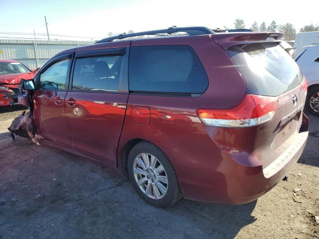 5TDDK3DC0ES093107 - 2014 TOYOTA SIENNA XLE MAROON photo 2