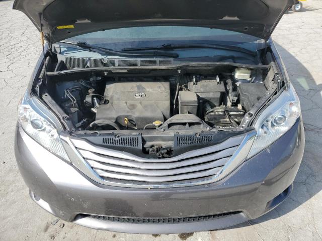 5TDYK3DC7FS567248 - 2015 TOYOTA SIENNA XLE ნაცრისფერი ფოტო 12