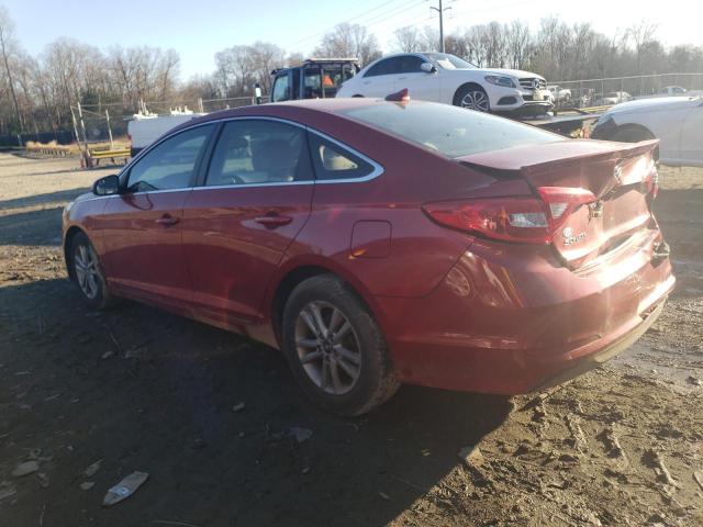 5NPE24AF0HH536956 - 2017 HYUNDAI SONATA SE RED photo 2