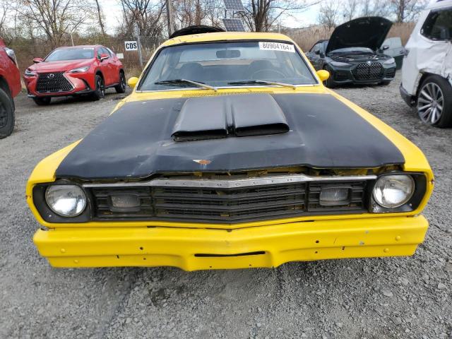 VL29G3B601659 - 1973 PLYMOUTH DUSTER YELLOW photo 5