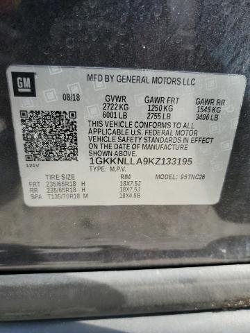 1GKKNLLA9KZ133195 - 2019 GMC ACADIA SLE BLACK photo 13