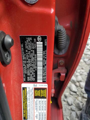 4T1BF1FKXCU618585 - 2012 TOYOTA CAMRY BASE წითელი ფოტო 12