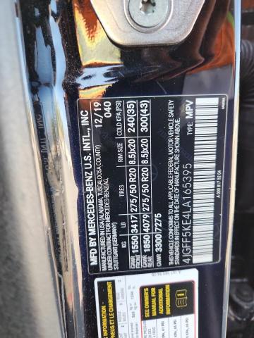 4JGFF5KE4LA165395 - 2020 MERCEDES-BENZ GLS 450 4MATIC BLACK photo 12