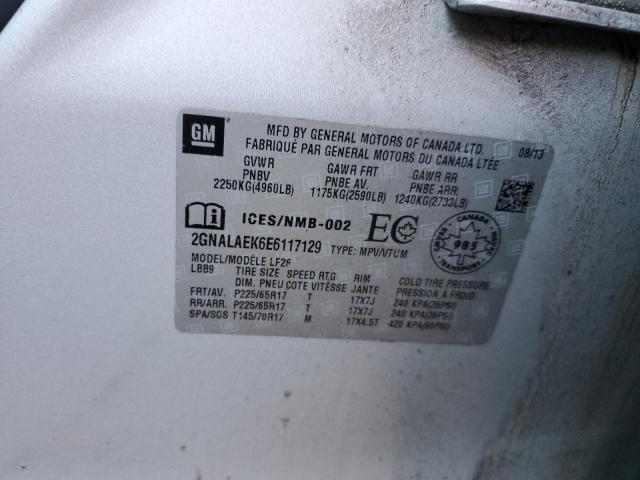 2GNALAEK6E6117129 - 2014 CHEVROLET EQUINOX LS SILVER photo 12