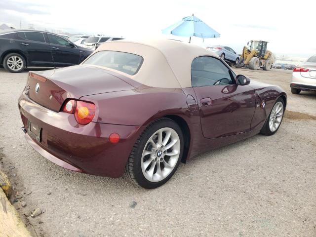 4USBT33514LS49219 - 2004 BMW Z4 2.5 MAROON photo 3