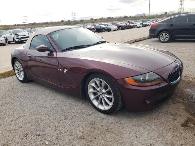 4USBT33514LS49219 - 2004 BMW Z4 2.5 MAROON photo 4