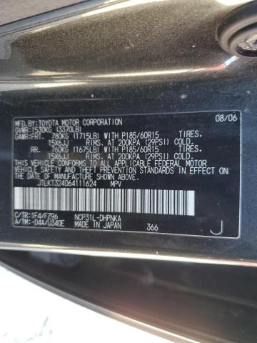 JTLKT324064111624 - 2006 TOYOTA SCION XB BLACK photo 13