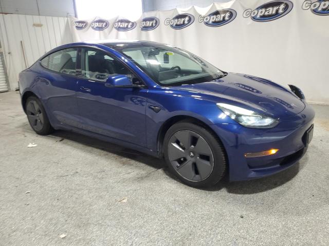 5YJ3E1EA5NF371833 - 2022 TESLA MODEL 3 BLUE photo 4