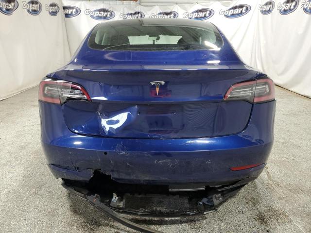 5YJ3E1EA5NF371833 - 2022 TESLA MODEL 3 BLUE photo 6