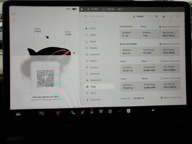 5YJ3E1EA5NF371833 - 2022 TESLA MODEL 3 BLUE photo 9