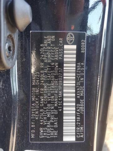 4T1C11AK1PU802717 - 2023 TOYOTA CAMRY LE BLACK photo 12