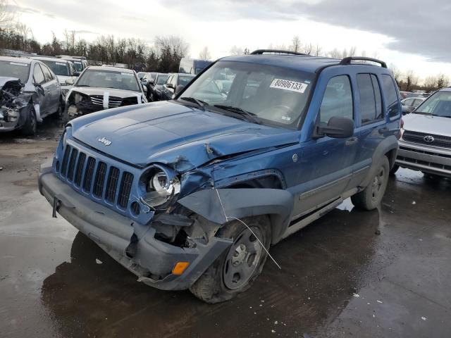 1J4GL48K46W208451 - 2006 JEEP LIBERTY SPORT BLUE photo 1