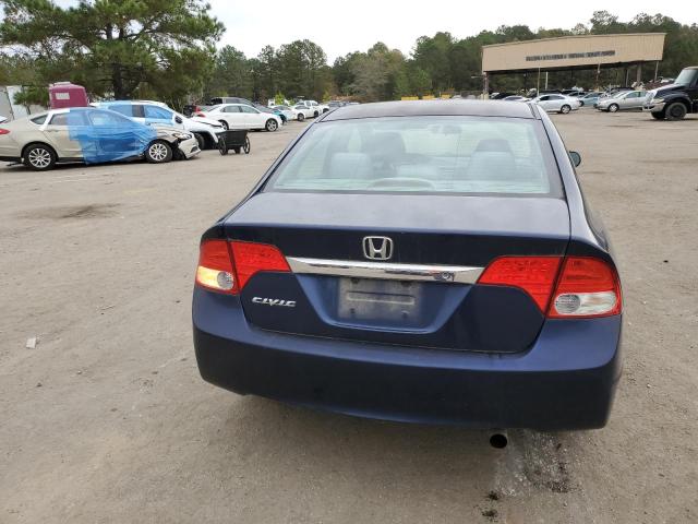 1HGFA16549L026954 - 2009 HONDA CIVIC LX BLUE photo 6