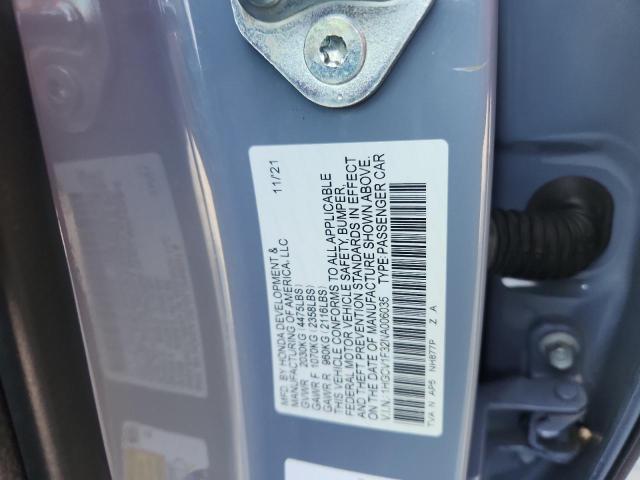 1HGCV1F32NA006035 - 2022 HONDA ACCORD SPORT 蓝色 照片 12