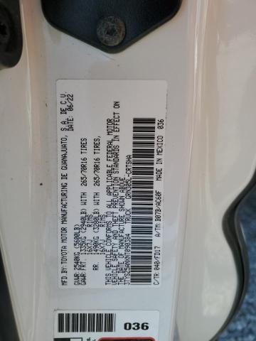 3TYSZ5ANXNT090384 - 2022 TOYOTA TACOMA ACCESS CAB Սպիտակ լուսանկար 13