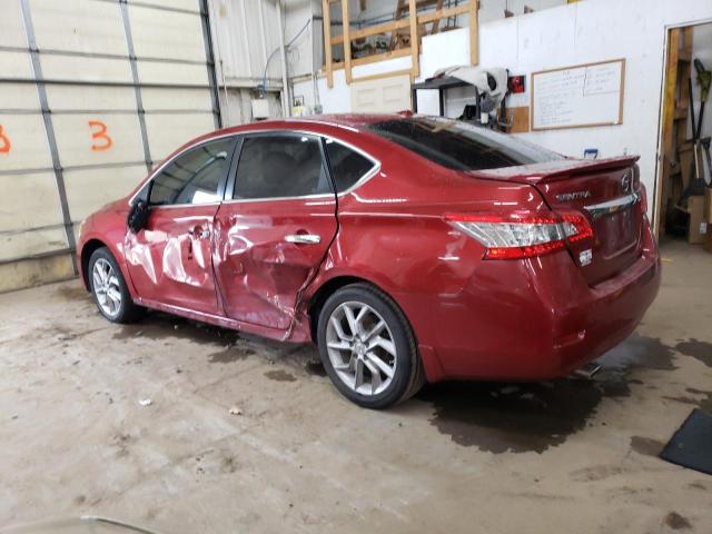 3N1AB7AP5EY305870 - 2014 NISSAN SENTRA S RED photo 2