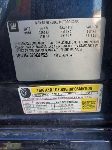 1G1ZH57B784304525 - 2008 CHEVROLET MALIBU 1LT BLUE photo 12