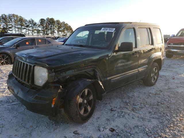 1J8GP28K28W233441 - 2008 JEEP LIBERTY SPORT GREEN photo 1