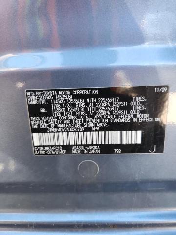 JTMBF4DV2AD026789 - 2010 TOYOTA RAV4 BLUE photo 13