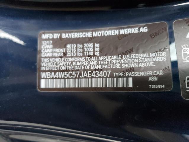 WBA4W5C57JAE43407 - 2018 BMW 430XI BLACK photo 12