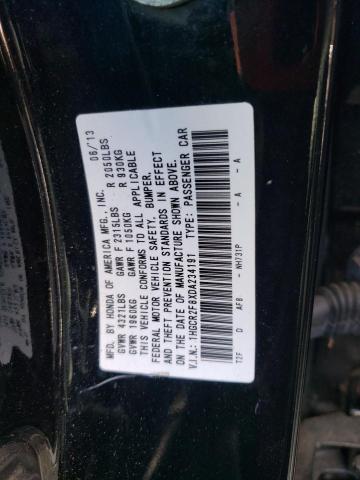 1HGCR2F8XDA234191 - 2013 HONDA ACCORD EXL BLACK photo 12