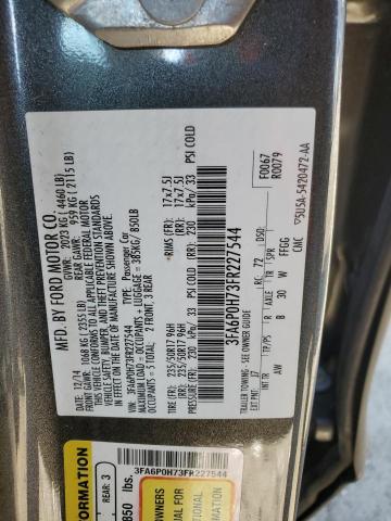 3FA6P0H73FR227544 - 2015 FORD FUSION SE CHARCOAL photo 12