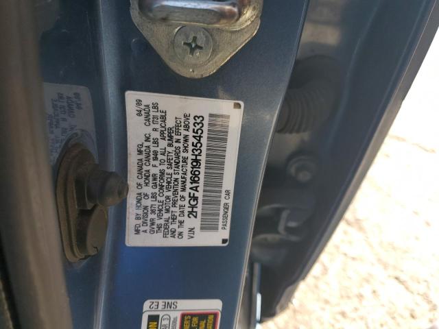 2HGFA16619H354533 - 2009 HONDA CIVIC LX-S 蓝色 照片 12