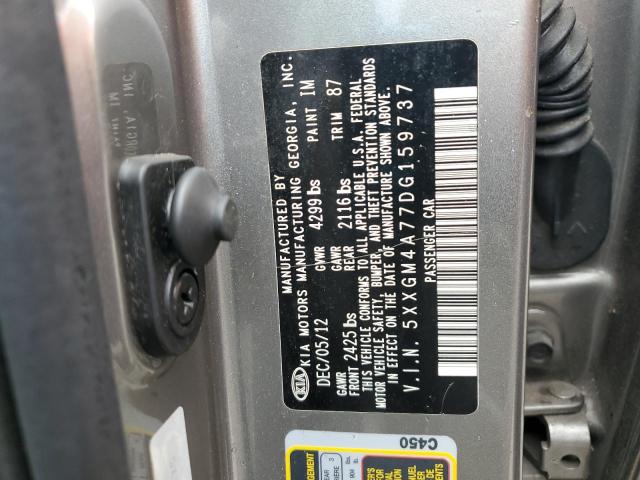 5XXGM4A77DG159737 - 2013 KIA OPTIMA LX 灰色 照片 12