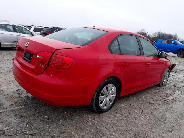 3VWDP7AJ6CM330060 - 2012 VOLKSWAGEN JETTA SE RED photo 3