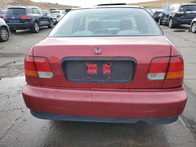 1HGEJ6579WL017657 - 1998 HONDA CIVIC LX RED photo 6