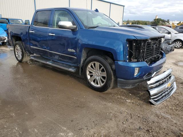 3GCUKTEJ6JG373023 - 2018 CHEVROLET SILVERADO K1500 HIGH COUNTRY BLUE photo 4