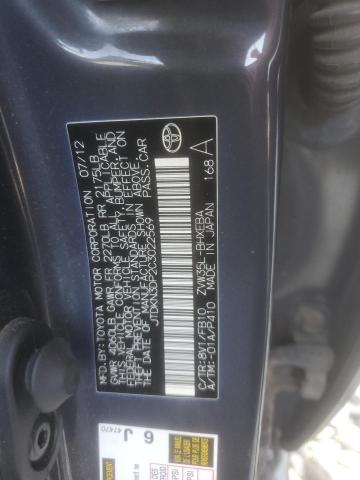 JTDKN3DP2C3022569 - 2012 TOYOTA PRIUS PLUG GRAY photo 12