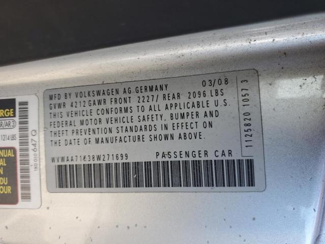 WVWAA71K38W271699 - 2008 VOLKSWAGEN RABBIT 银色 照片 12